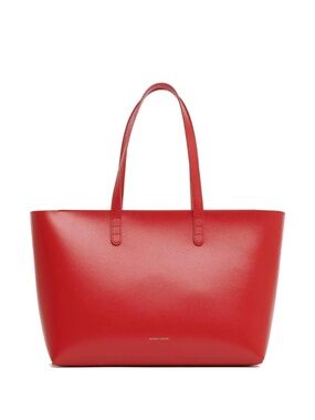 NWT Mansur Gavriel Small Zip Tote Red Leather Minimal Designer Handbag